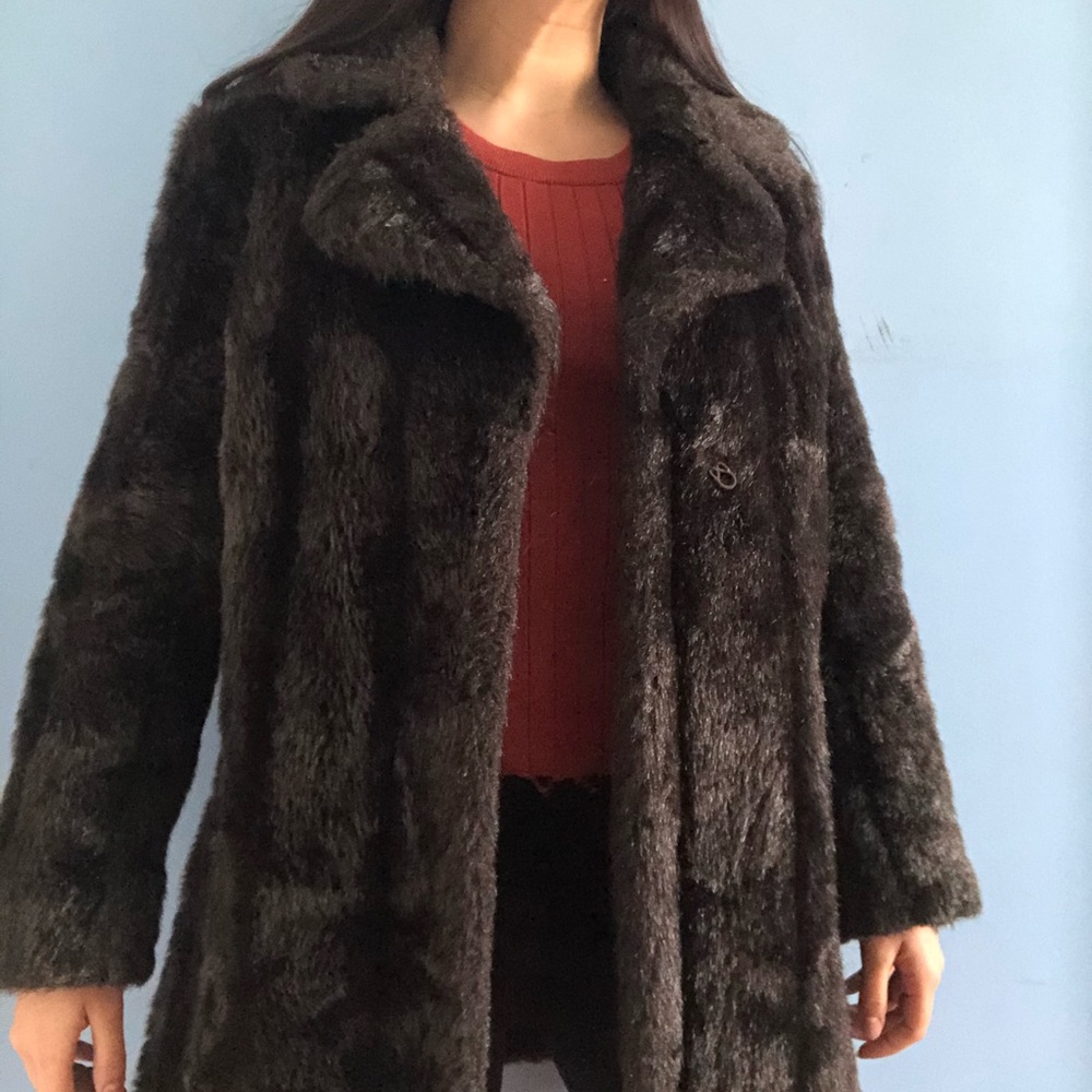 Brown Faux Fur Coat